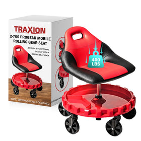 Traxion front view of seat showing racing-style pad and comfort support