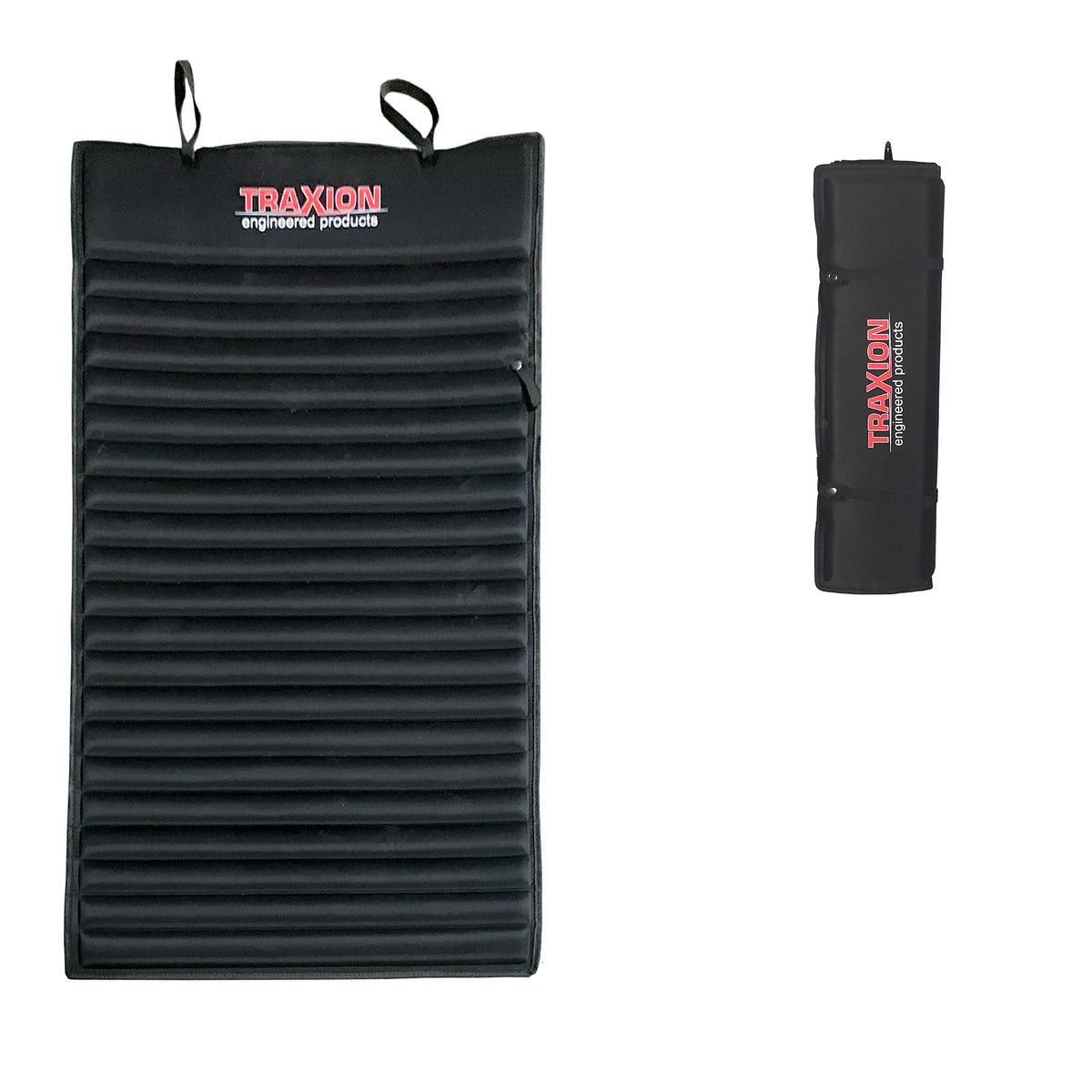 Traxion VersaMat front view showing full 46¾ by 25 inch work surface benefit