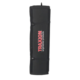 Traxion VersaMat rolled for compact storage with elastic band for easy transport