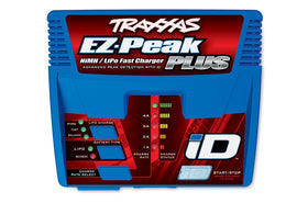 Traxxas EZ-Peak Plus charging a Traxxas RC truck battery demonstrating quick turnaround