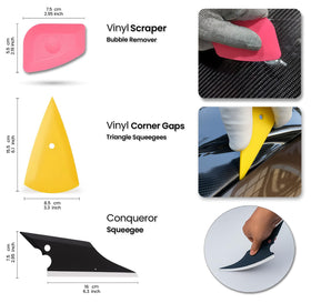 TRAYCLICKS tucking squeegee finishing a tight corner for neat edges