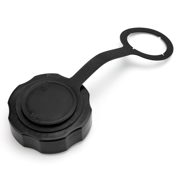 Trdzi fuel cap front view showing secure fit and quick replacement benefit