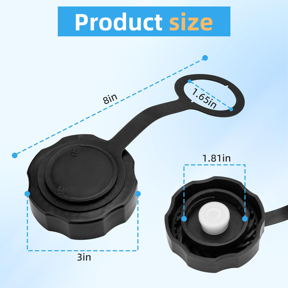 Trdzi fuel cap thread detail highlighting precise fit that prevents leaks