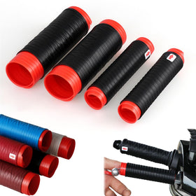 Treayes front view of black handlebar grip covers showing fit and style benefits