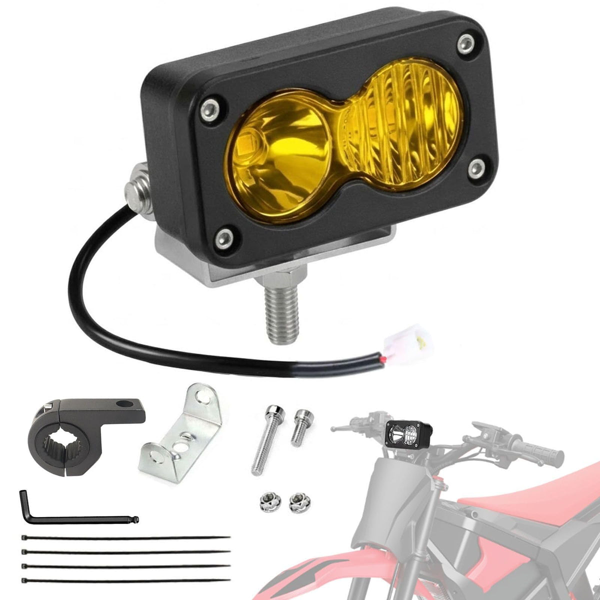 Treayes front view headlight showing sleek lens and improved visibility