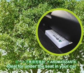 Treefrog Black Squash placed under car seat demonstrating discreet placement and odor control