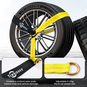 Trekassy 36-inch axle strap laid out to show length and versatile anchoring