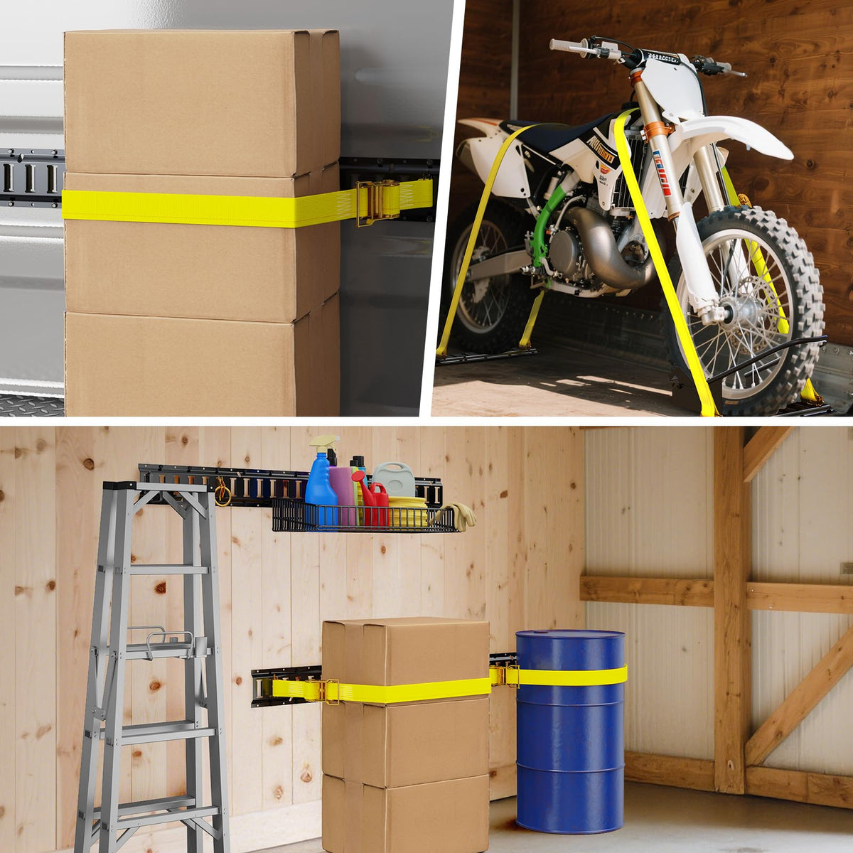 Trekassy installed E-track rails on trailer wall providing organized anchor points