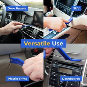 Tresalto prying vehicle molding illustrating damage-free removal