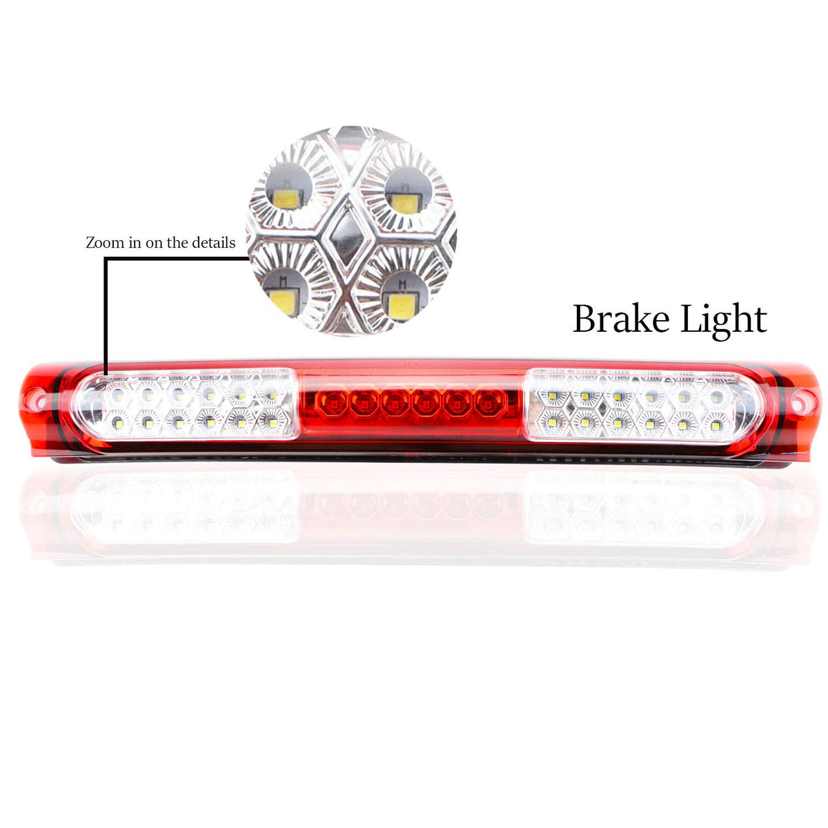 Tresound close-up of LED array revealing bright diodes for improved visibility