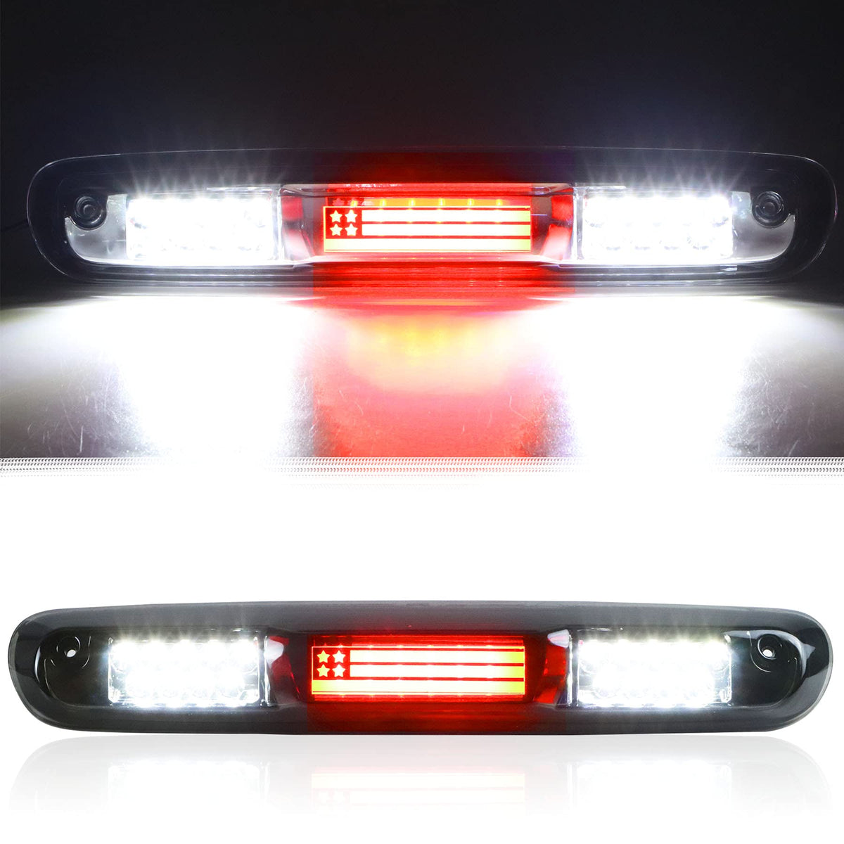 Tresound front view of third brake light showing clean fit and finish for visibility