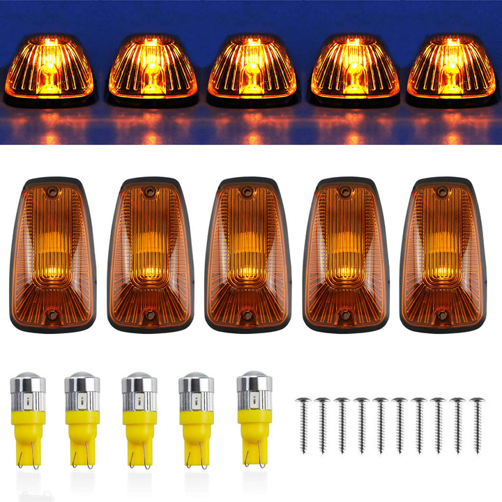 Tresound front packaging showing five amber cab lights and bases for easy replacement