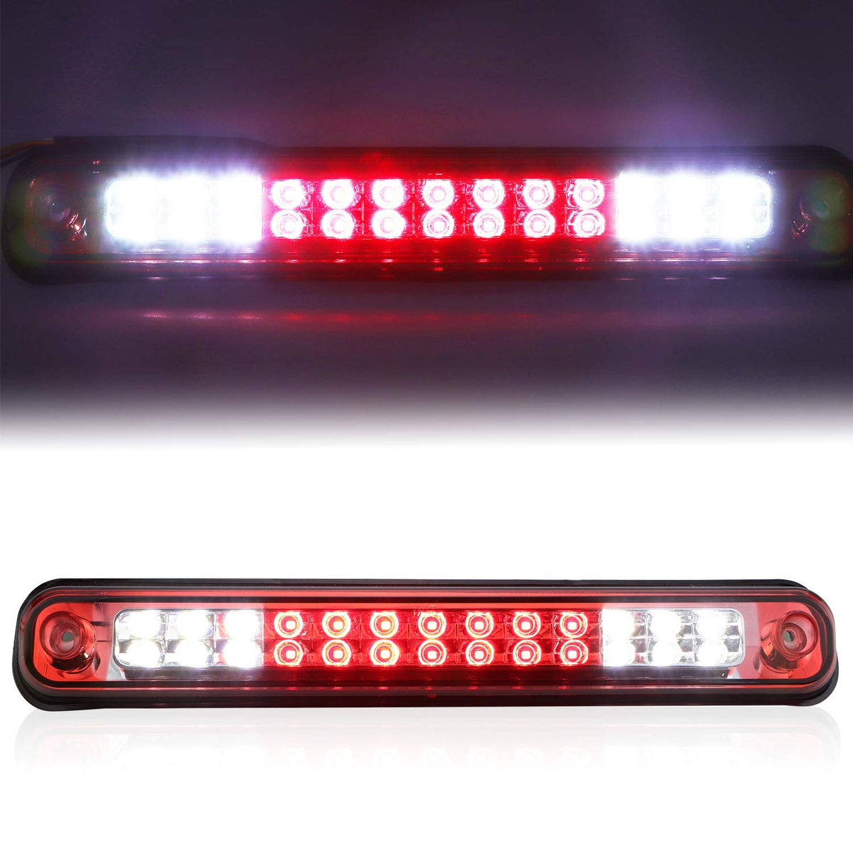 Tresound front view showing chrome housing and red lens for improved visibility
