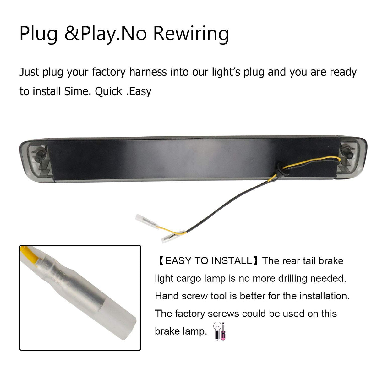 Tresound high-mount lamp installed on vehicle rear demonstrating clear brake signaling