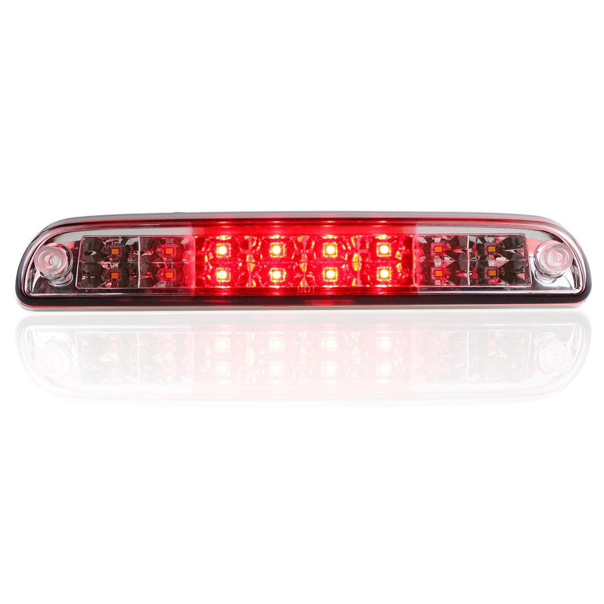 Tresound red lens and LED array close-up showing brighter light output