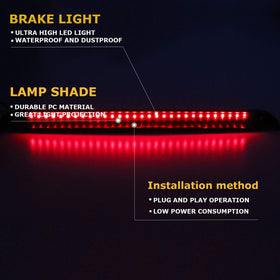 Tresound third brake light next to ruler showing scale and accurate direct-fit dimensions