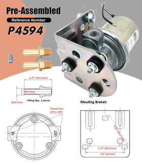 TREXFLOW TF installed P4594 pump under hood illustrating accessible placement benefit
