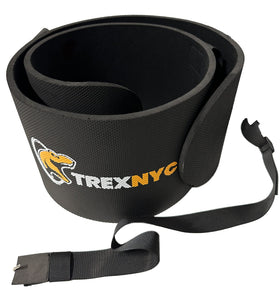 TrexNYC installed on car rear during parking demonstrating impact protection
