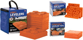 Tri-Lynx leveler blocks close-up showing textured surface for grip and long-lasting stability