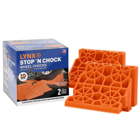 Tri-Lynx Stop N Chock front view showing sturdy chock and interlock feature