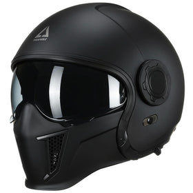 TRIANGLE helmet front profile showing aerodynamic shell and DOT safety benefit