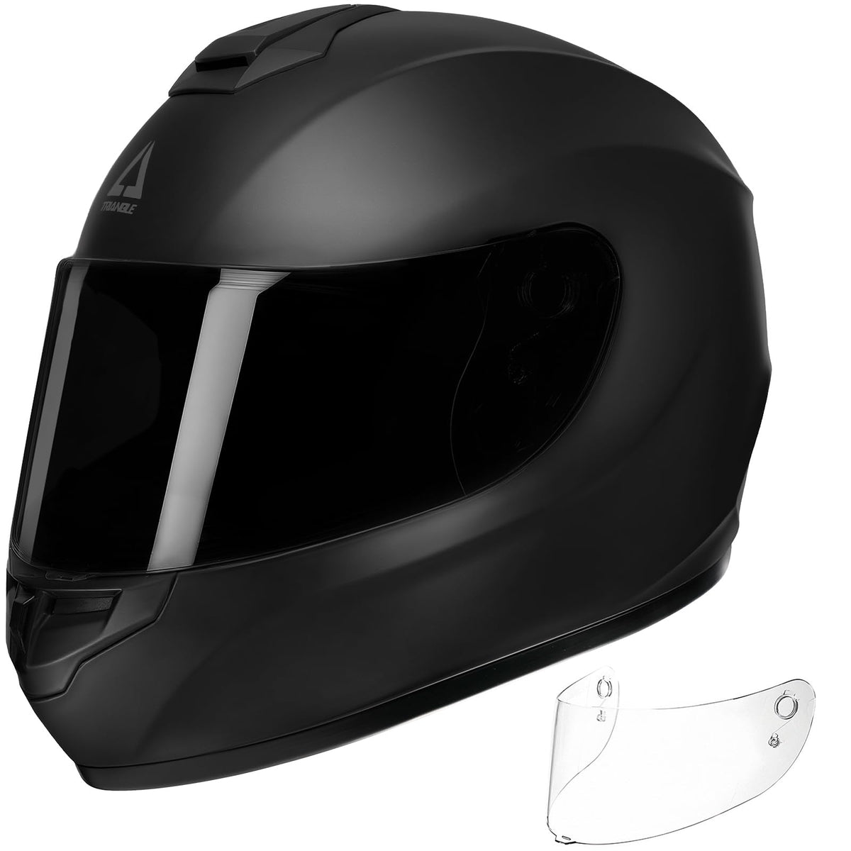 TRIANGLE helmet front view showing shape and DOT-approved protection