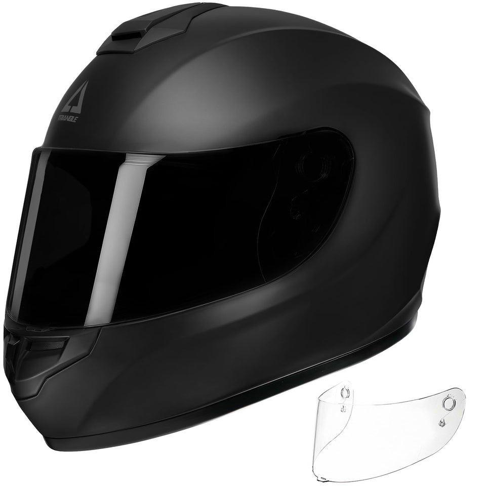 TRIANGLE helmet front view showing shape and DOT-approved protection