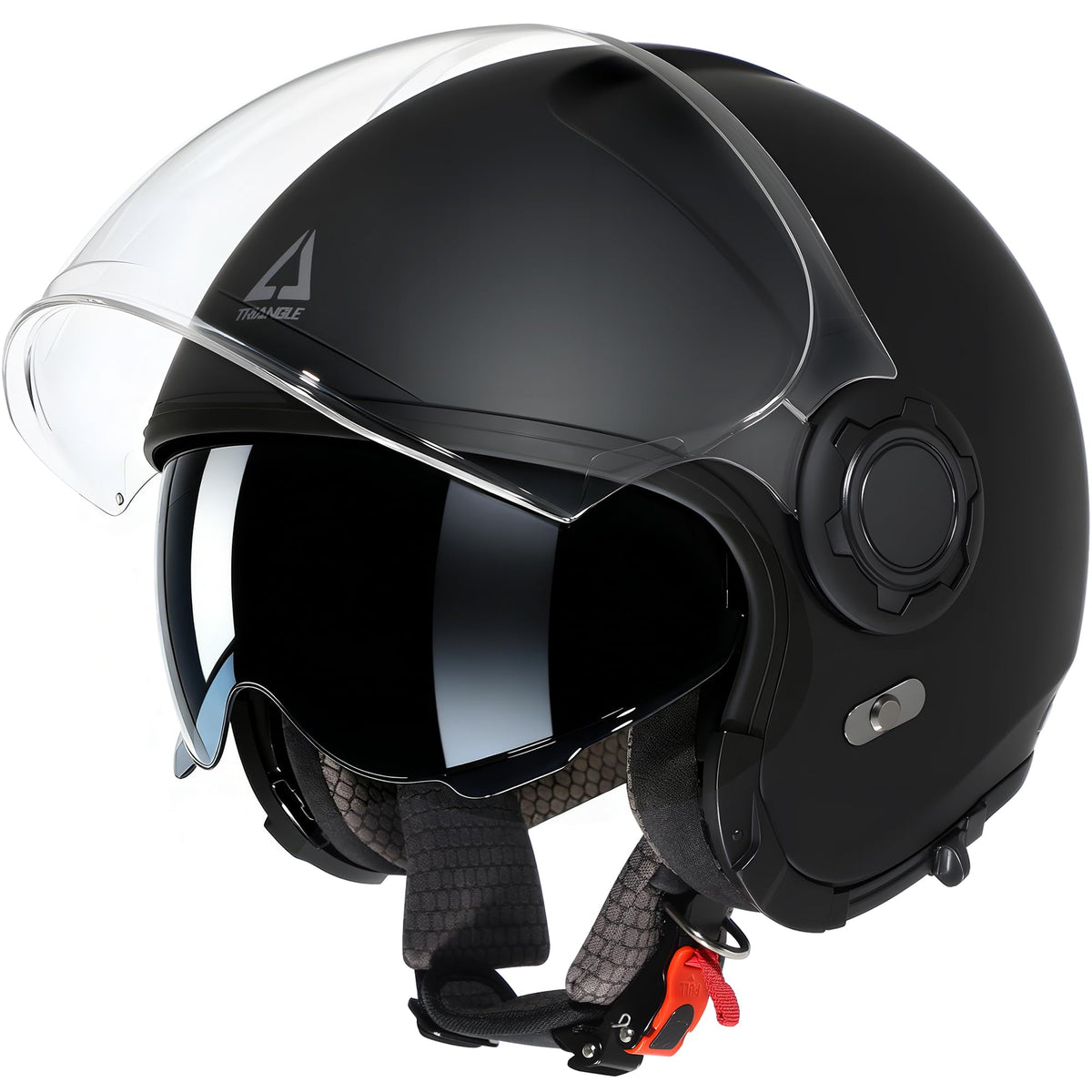 TRIANGLE detached front mask detail highlighting quick-convert modular benefit
