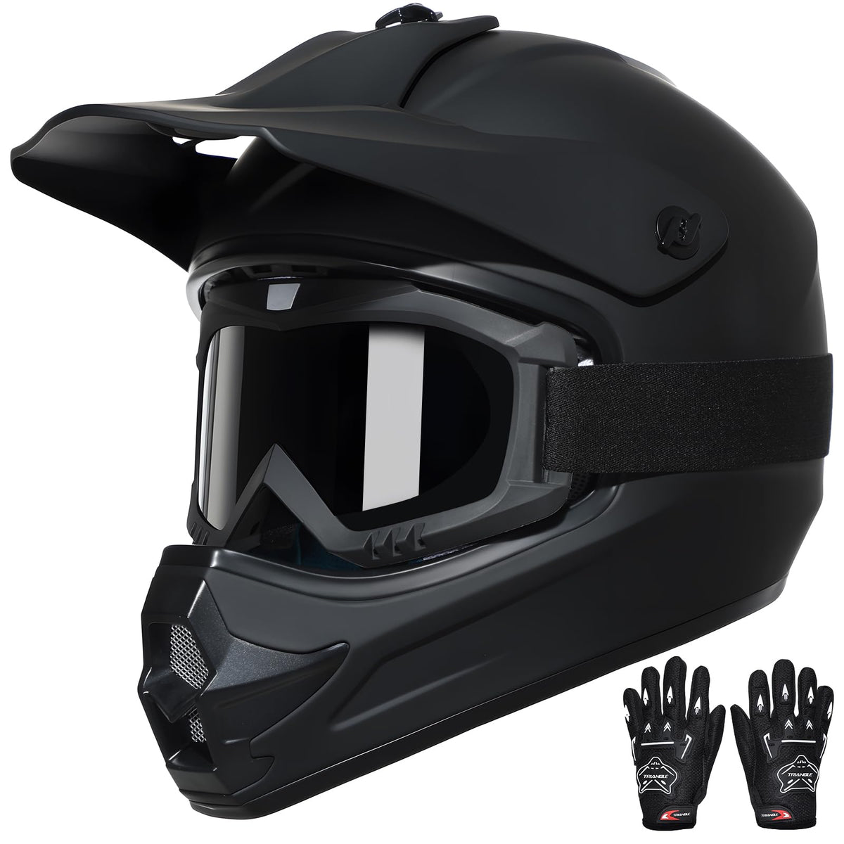 TRIANGLE helmet front view showing full-face protection and comfort