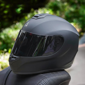TRIANGLE helmet worn on street bike showing fit and road-ready confidence