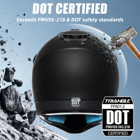 TRIANGLE helmet side profile highlighting durable shell and fit