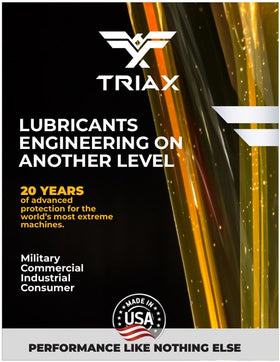 Triax Atlas 600 temperature range graphic showing stability from -40°F to 450°F