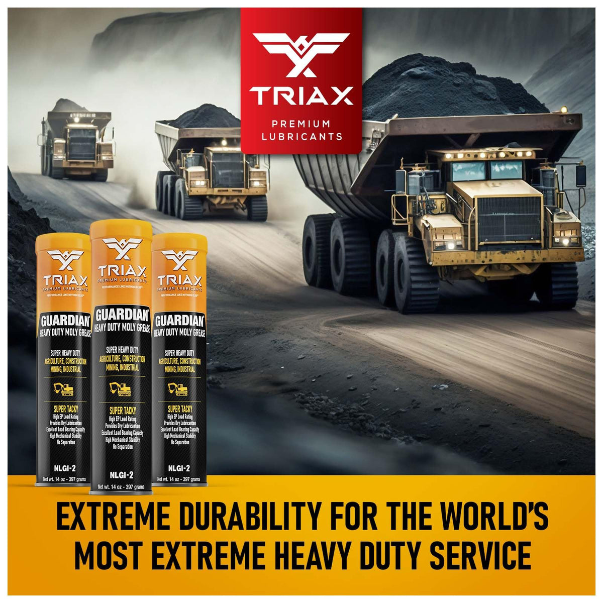 TRIAX Guardian grease texture close-up highlighting tacky consistency and adhesion