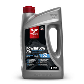 Triax Powerflow AW 32 front packaging showing one-gallon bottle and branding for easy identification