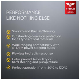 Close-up of Triax synthetic fluid texture showing stable viscosity benefit
