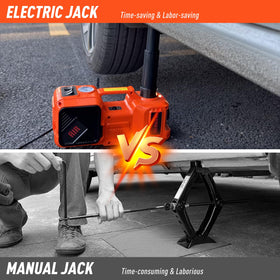 Trihelper built-in air pump with hose showing rapid tire inflation benefit