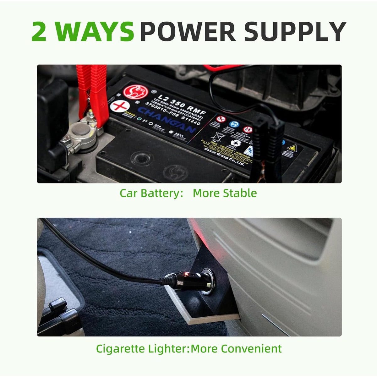 Trihelper LED light in night scene providing clear illumination for safe tire changes