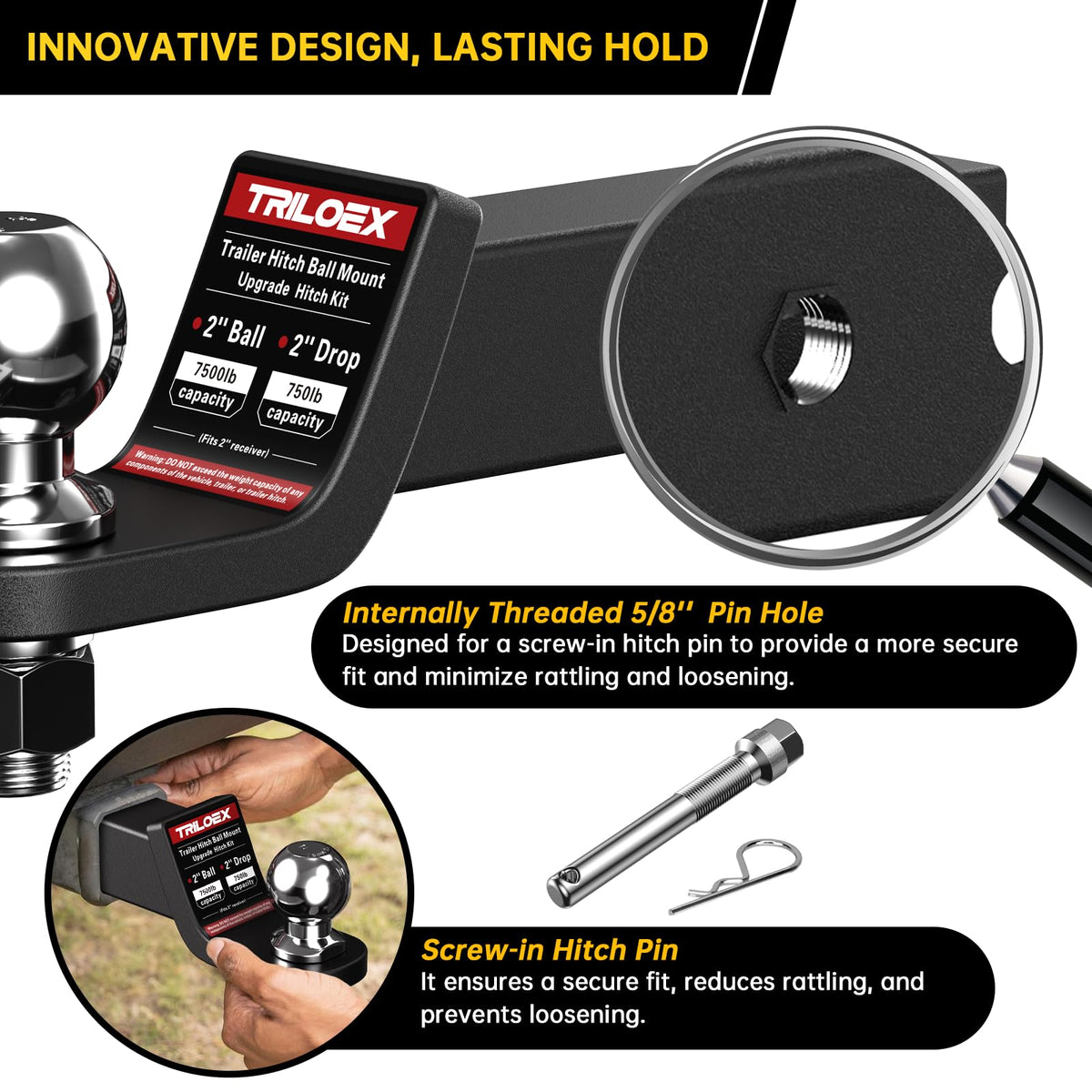 Triloex textured black powder coat finish protecting against rust and UV
