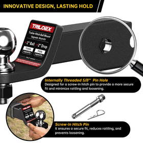 Triloex textured black powder coat finish protecting against rust and UV