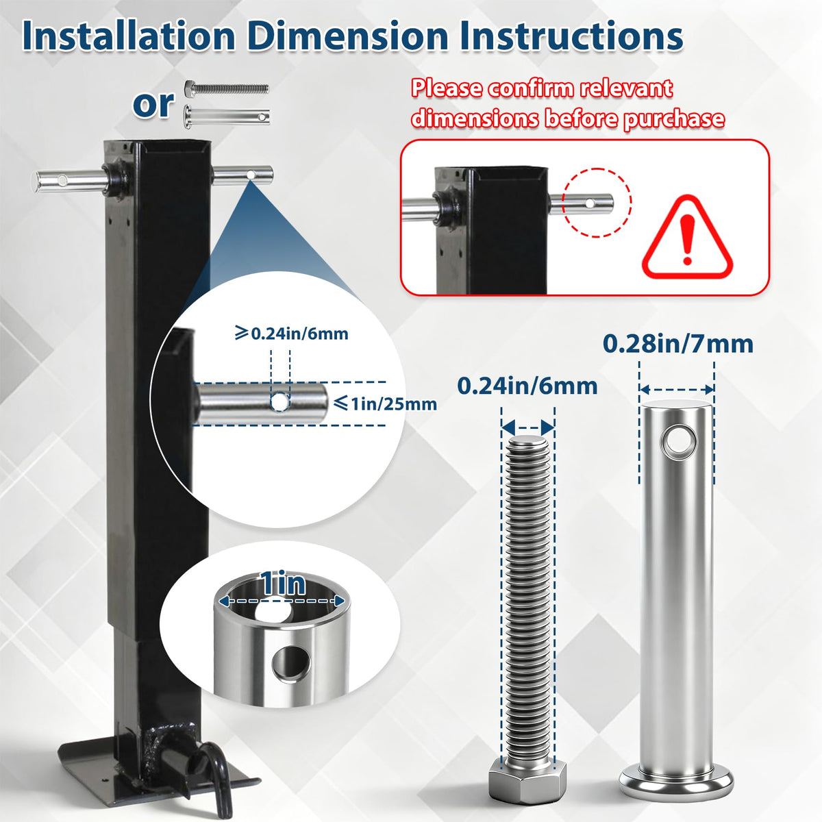TRILVIX adapter close-up showing stainless-steel build for rust resistance