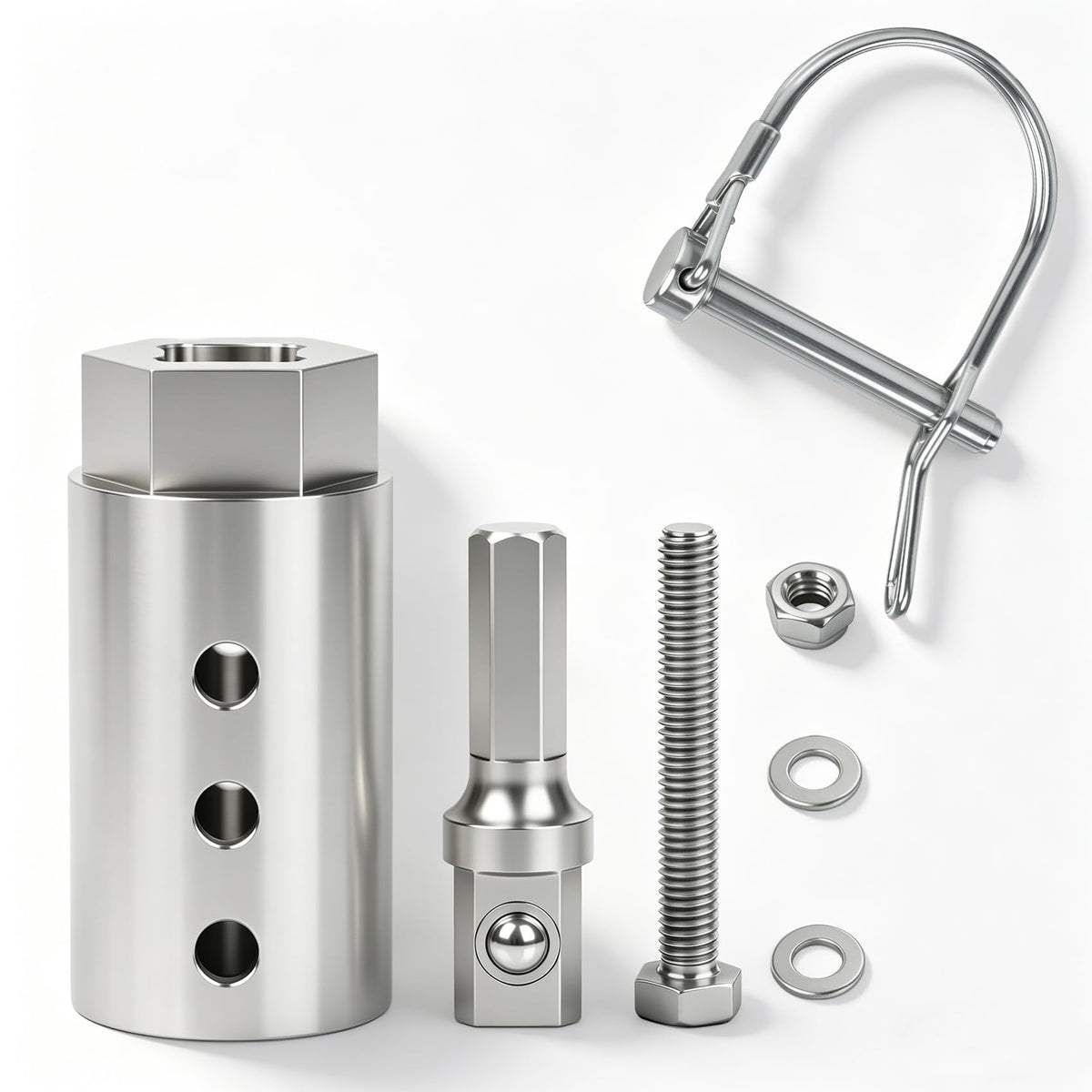 TRILVIX front view showing adapter kit and solid build benefit