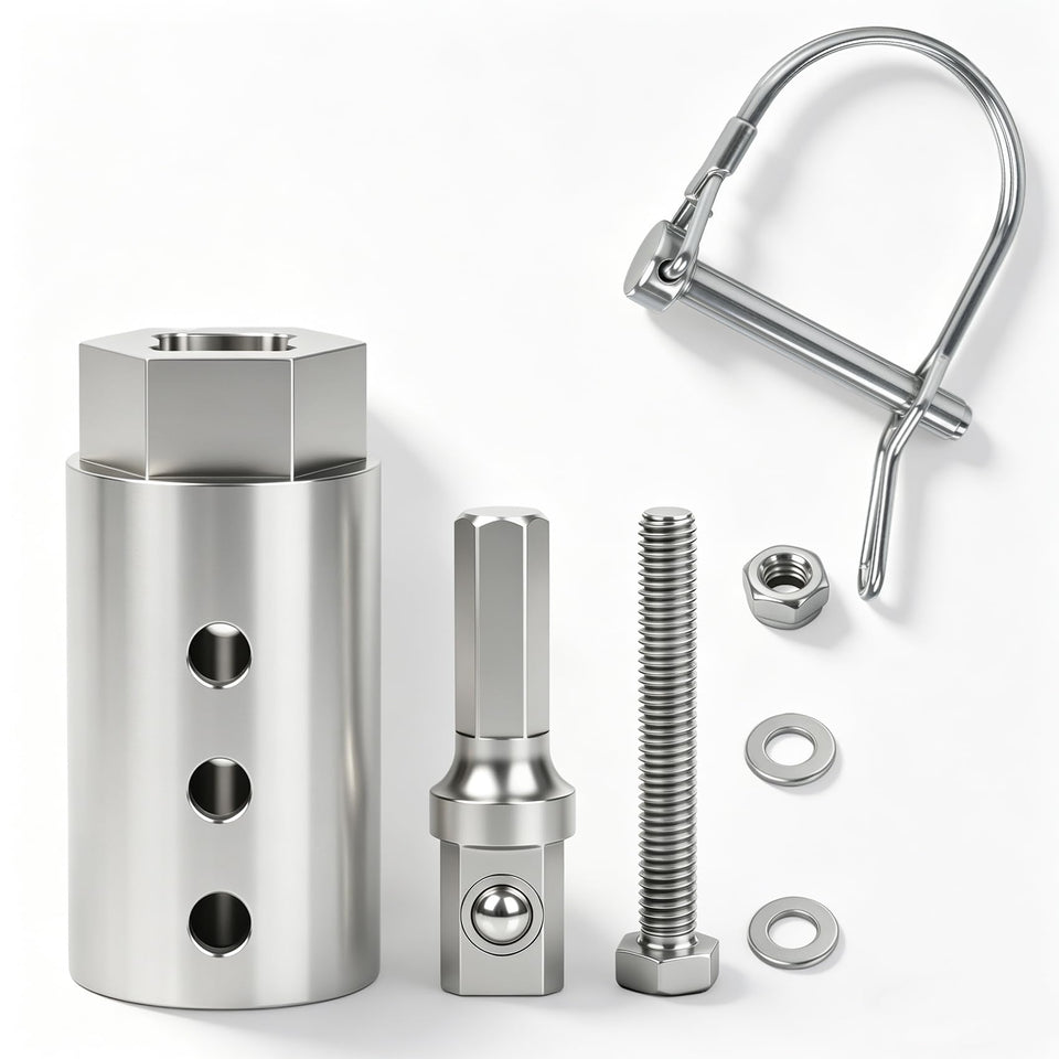 TRILVIX front view showing adapter kit and solid build benefit