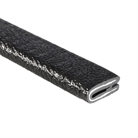TRIM-LOK front view showing black pebble finish and neat edge protection benefit