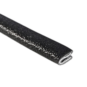 TRIM-LOK front profile in black pebble showing clean finished edge benefit