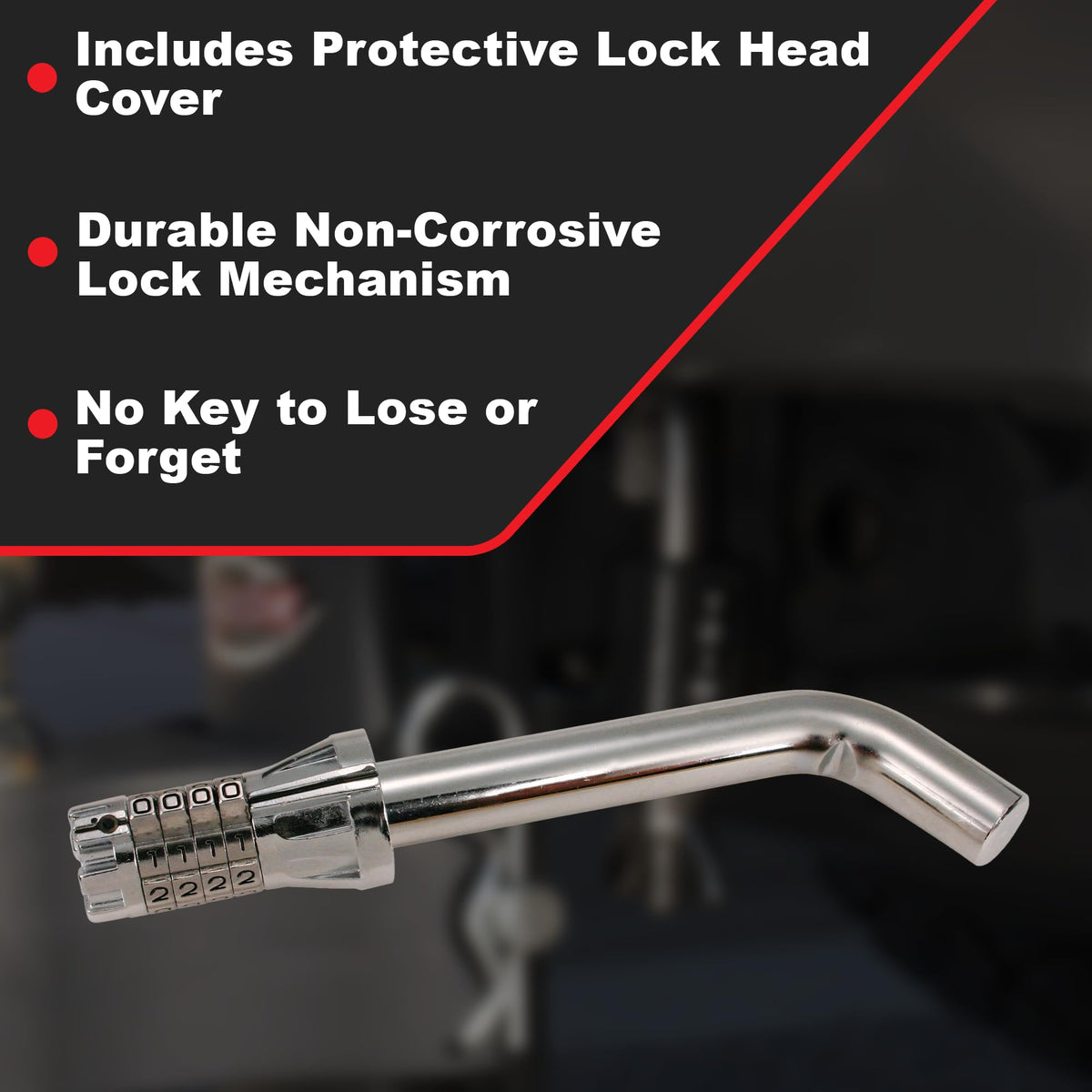 Trimax TRIMAX MAG200 close-up of lock head with weather cover for longevity