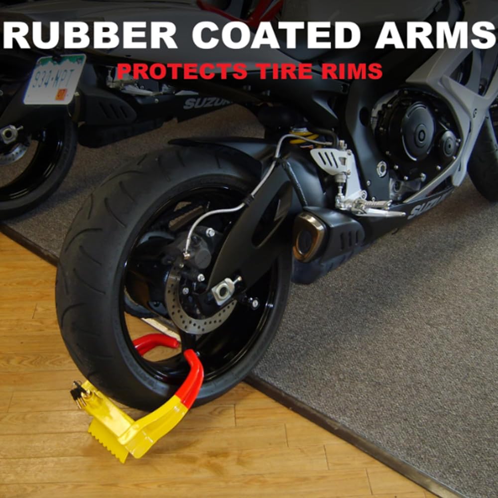 Trimax side profile mounted on wheel demonstrating firm immobilization