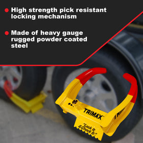 Trimax TCL75 close-up of pick-resistant lock cylinder for tamper protection