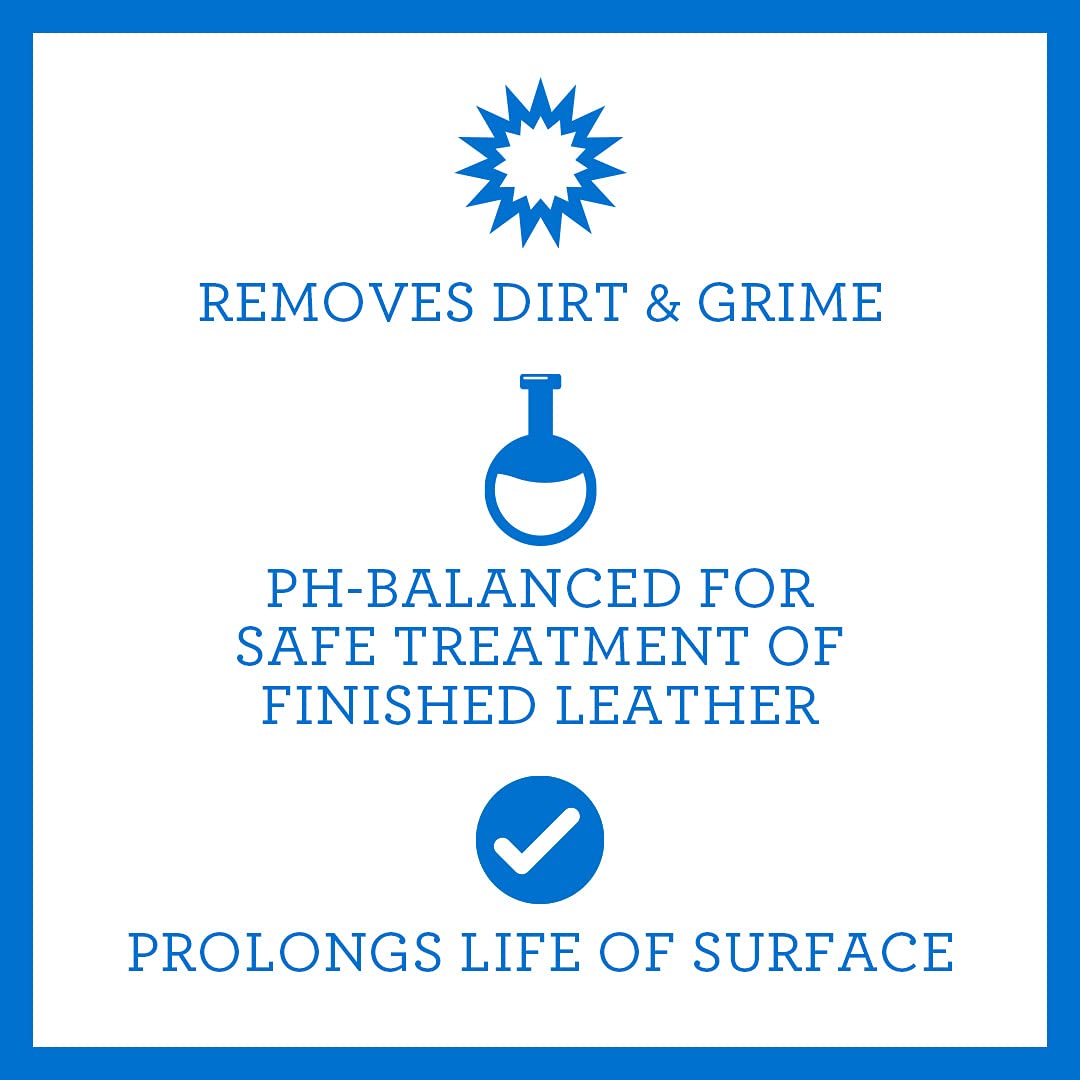 TriNova spray action on leather seat demonstrating easy application and stain lift