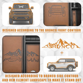 TripleAliners close-up of brown vegan leather trim offering soft protection and premium look