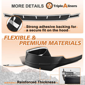 TripleAliners side view mounted on hood illustrates clean integrated look and coverage